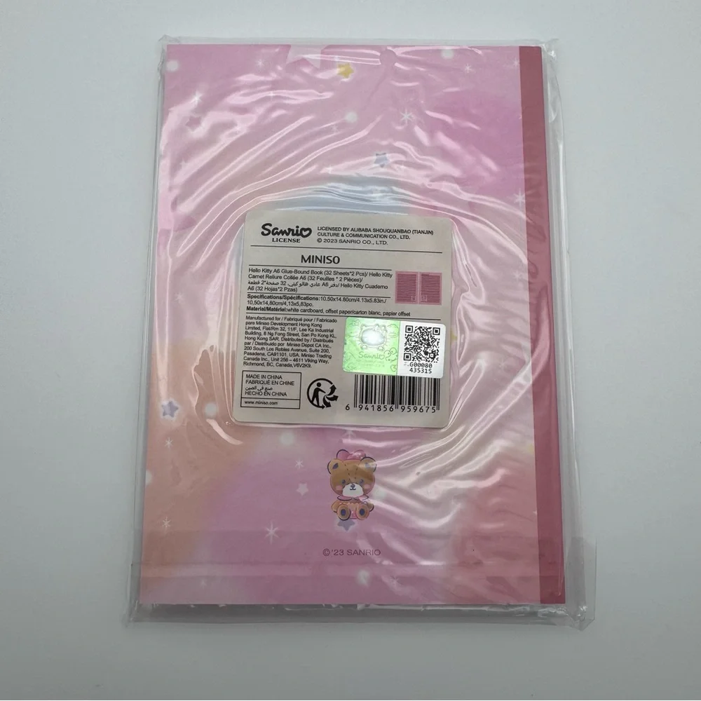 Hello Kitty Miniso x Sanrio Notebook Set NWT Kawaii Stationery